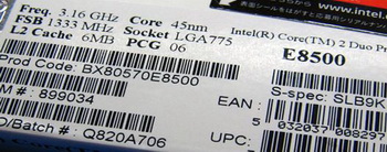 Core 2 duo e8500 E0 